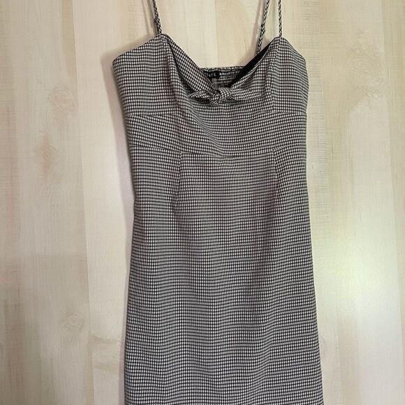 1. State black & white check mini dress, sz 10 new with tags - Picture 3 of 16